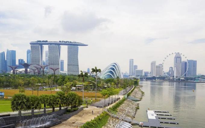 План зеленого цвета Сингапура